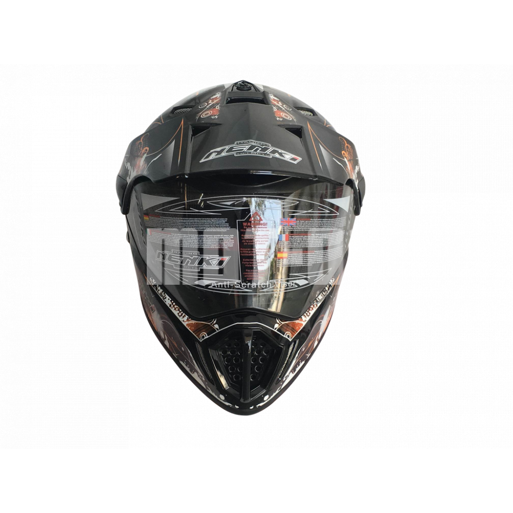 Шлем (мотард) NENKI MX-310 BLACK ORANGE