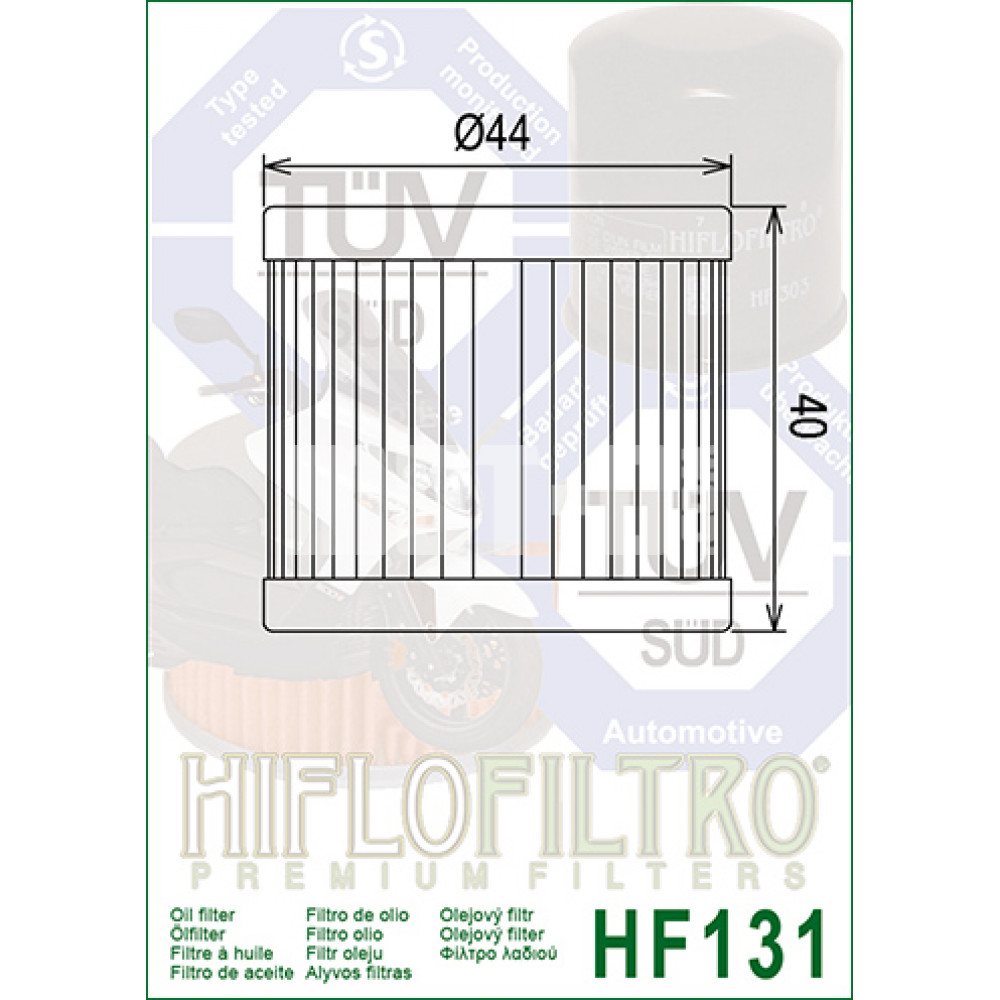 Масляный фильтр (бумажн) HIFLO HF131 KOVI 300-4Т (CBS MAX300)