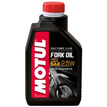 Олива Motul Fork Oil Very Light Factory Line SAE 2,5W (1L) 100% Синтетична (Гідравлічна олива для амортизаторів)