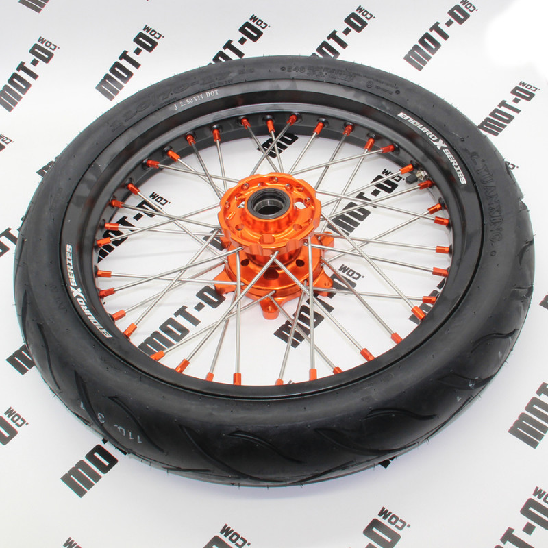 Диск передній+шина, R17*2.50J (ступиця помаранчева) KOVI "КТ" NC250-4Т PRO