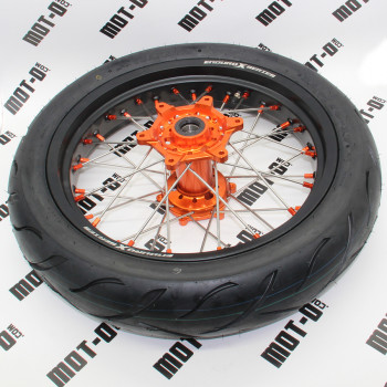 Диск задній+шина, R17*3.50J (ступиця помаранчева) KOVI "КТ" NC250-4Т PRO