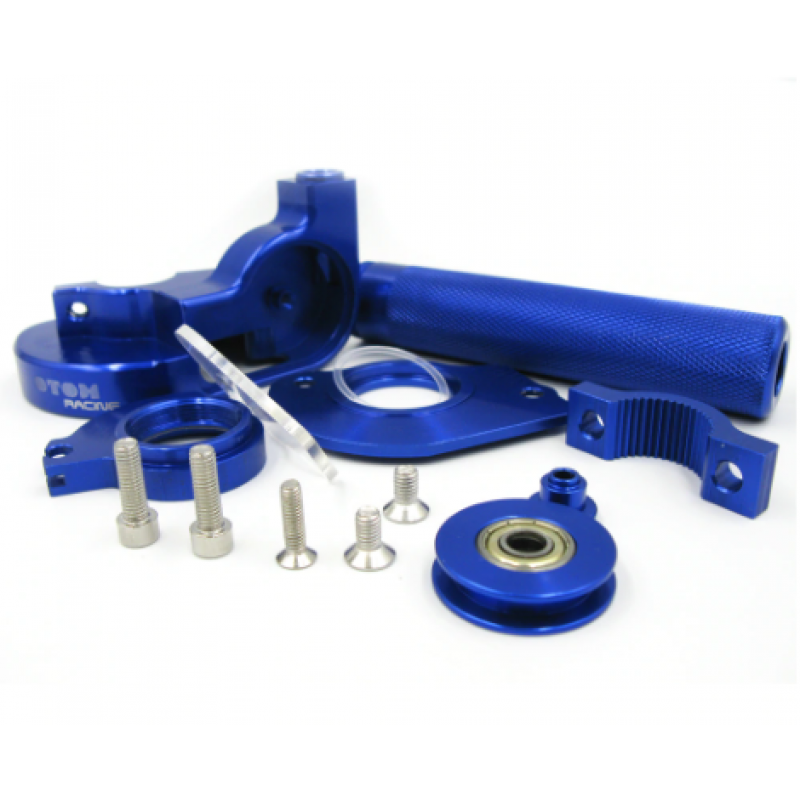 Ручка газу коротк. CNC, синя "OTOM"