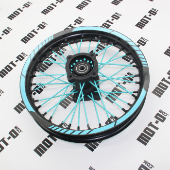 Диск задний 14*1,85 (бирюз.) KOVI 125-4Т (125/150 Pit Bike)