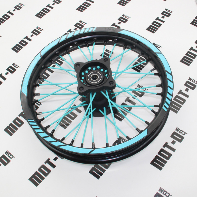 Диск задний 14*1,85 (бирюз.) KOVI 125-4Т (125/150 Pit Bike)