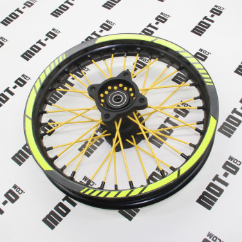 Диск задний 14*1,85 (желт.) KOVI 125-4Т (125/150 Pit Bike)