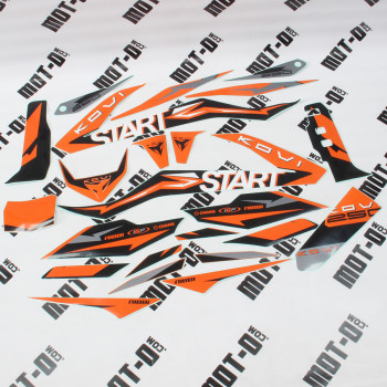 Наклейки на пластик (комплект), оранжевый KOVI 250-4Т (CB250 START)