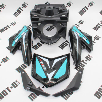 Обтічник фари у зборі, бірюзово-чорний Shineray XY200GY-6С