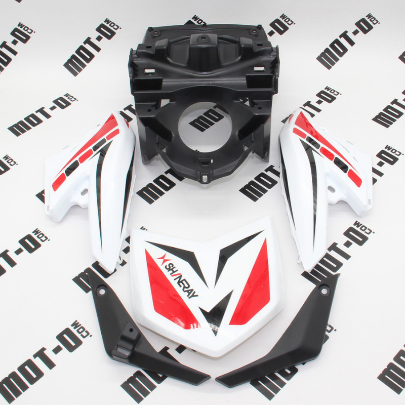 Обтічник фари у зборі, червоно-білий Shineray XY200GY-6С
