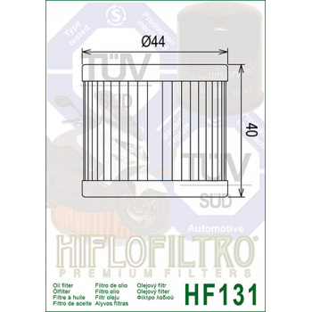 Масляний фільтр (папер) HIFLO HF131 KOVI 300-4Т (CBS MAX300)
