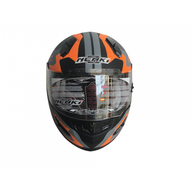 Шолом (інтеграл) Nenki FF-856, Matte Grey Orange (L)