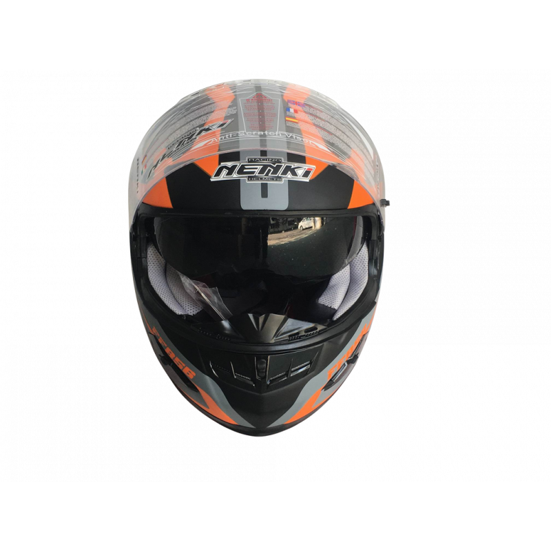 Шолом (інтеграл) Nenki FF-856, Matte Grey Orange (L)