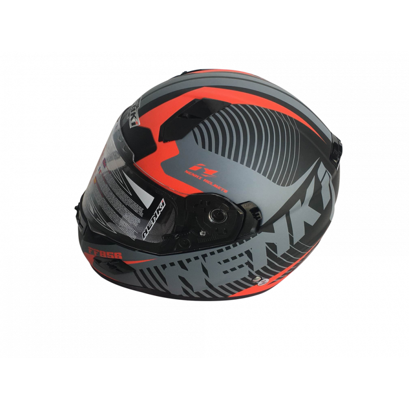 Шлем (интеграл) Nenki FF-856, Matte Grey Red (L)