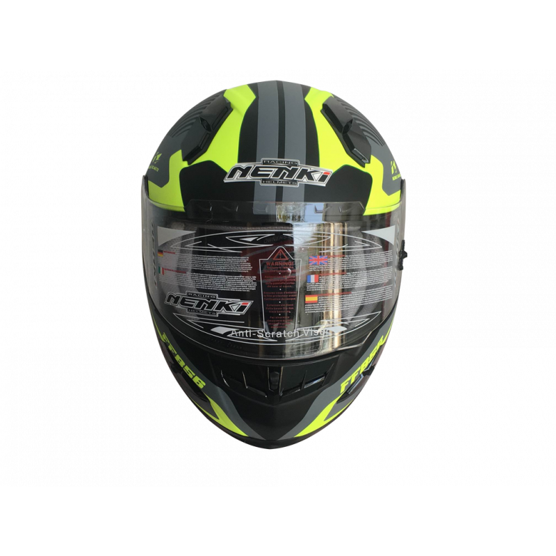 Шолом (інтеграл) Nenki FF-856, Matte Grey Yellow (L)