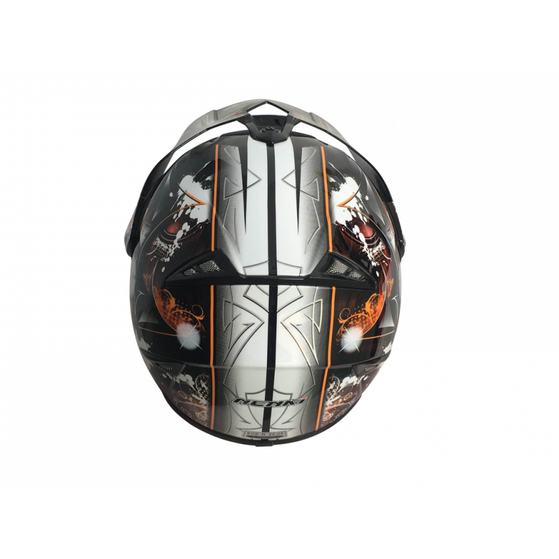 Шолом (мотард) Nenki MX-310, Black Orange (L)