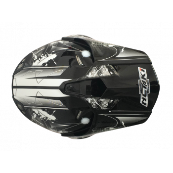 Шолом (мотард) Nenki MX-310, Black White (L)