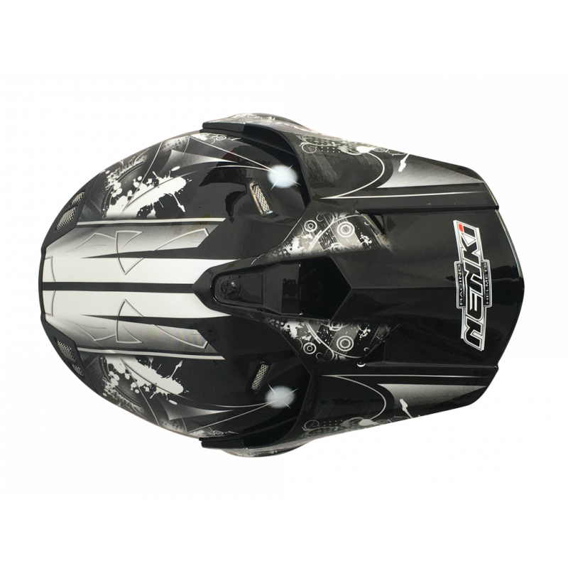 Шолом (мотард) Nenki MX-310, Black White (L)
