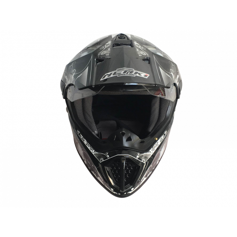 Шолом (мотард) Nenki MX-310, Black White (L)