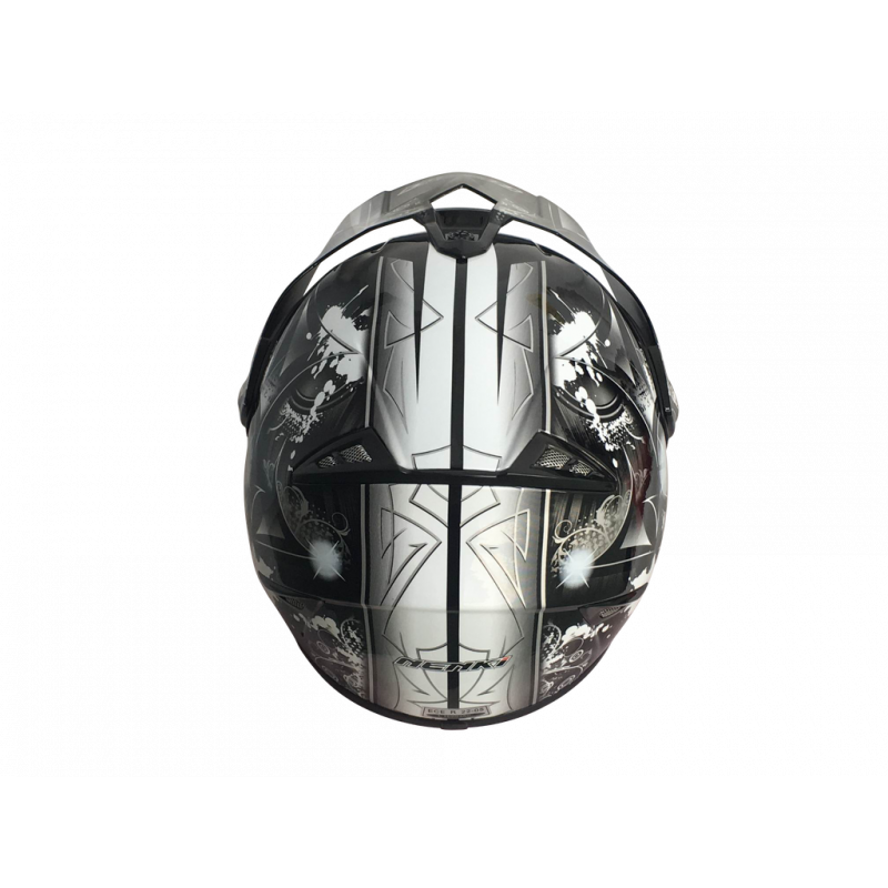 Шолом (мотард) Nenki MX-310, Black White (L)