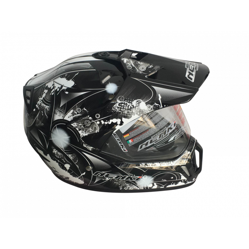 Шолом (мотард) Nenki MX-310, Black White (L)