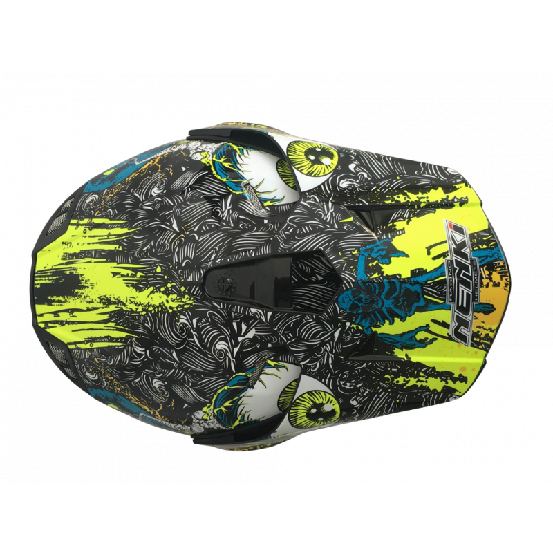 Шолом (мотард) Nenki MX-310, Bright Black Yellow (L)