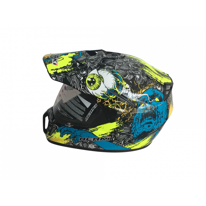Шолом (мотард) Nenki MX-310, Bright Black Yellow (L)