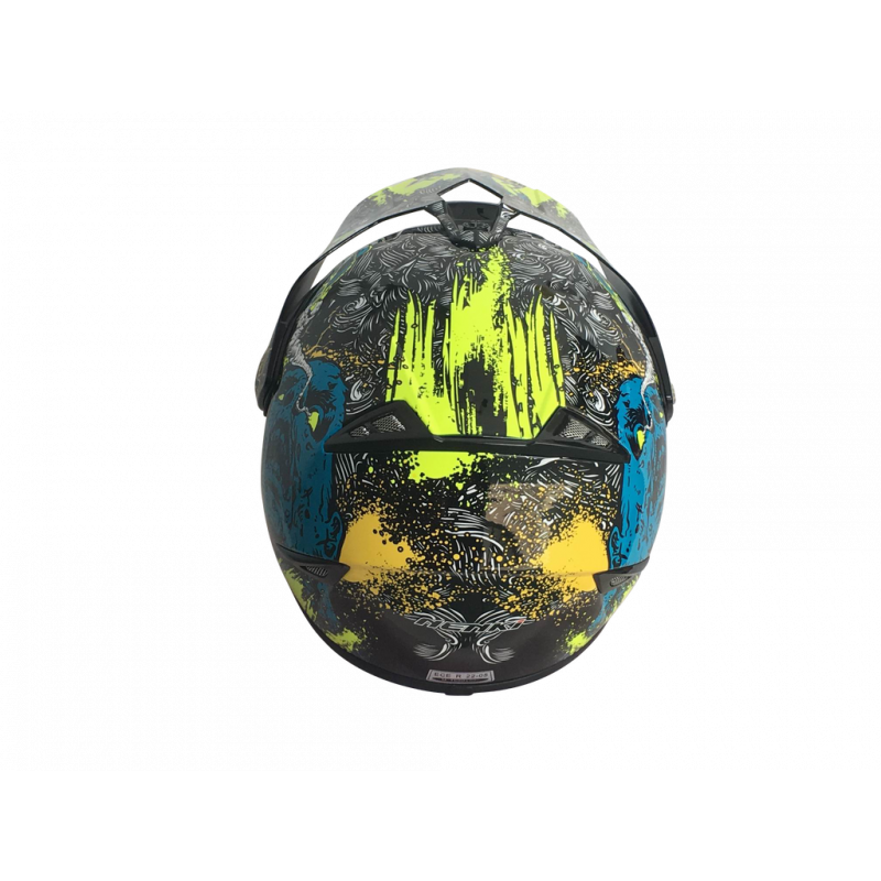 Шолом (мотард) Nenki MX-310, Bright Black Yellow (L)