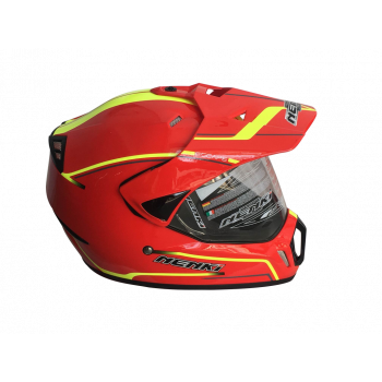 Шолом (мотард) Nenki MX-310, Gloss Red (М)