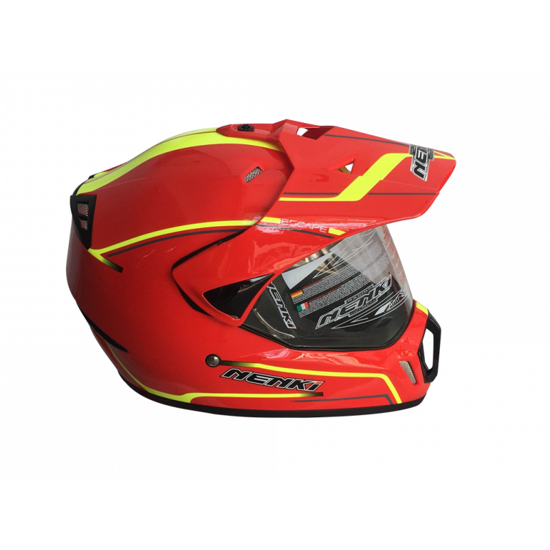 Шолом (мотард) Nenki MX-310, Gloss Red (L)