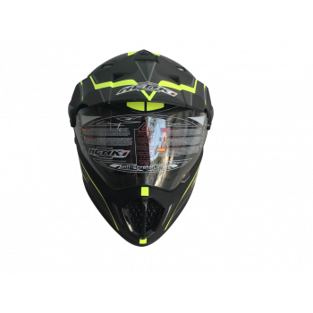 Шолом (мотард) Nenki MX-310, Matte Black Yellow (S)