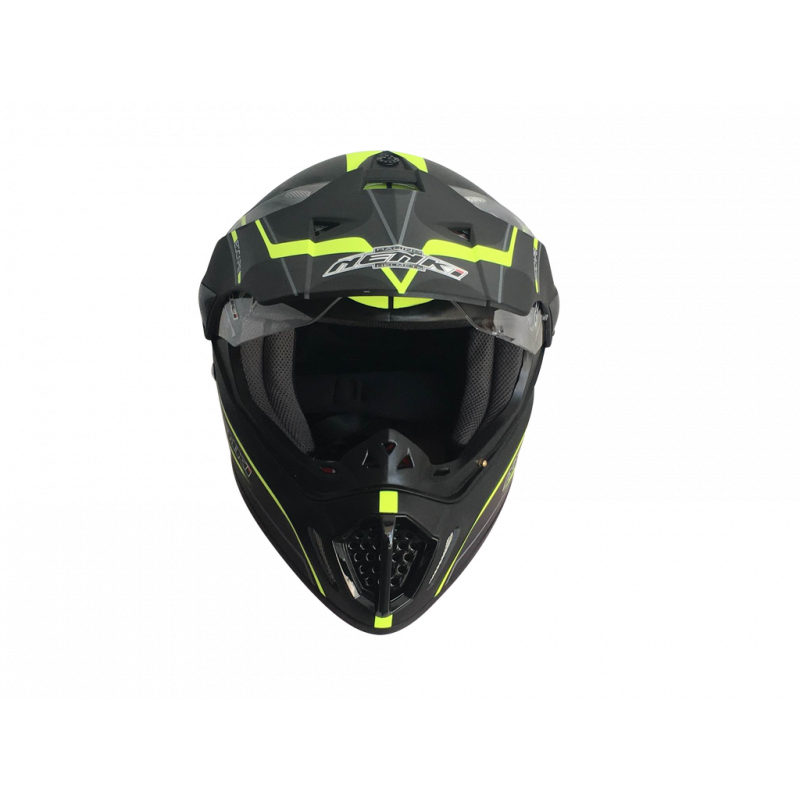 Шолом (мотард) Nenki MX-310, Matte Black Yellow (L)