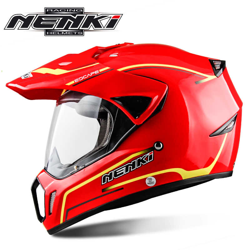 Шолом (мотард) Nenki MX-310, Gloss Red (L)