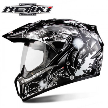 Шолом (мотард) Nenki MX-310, Black White (L)