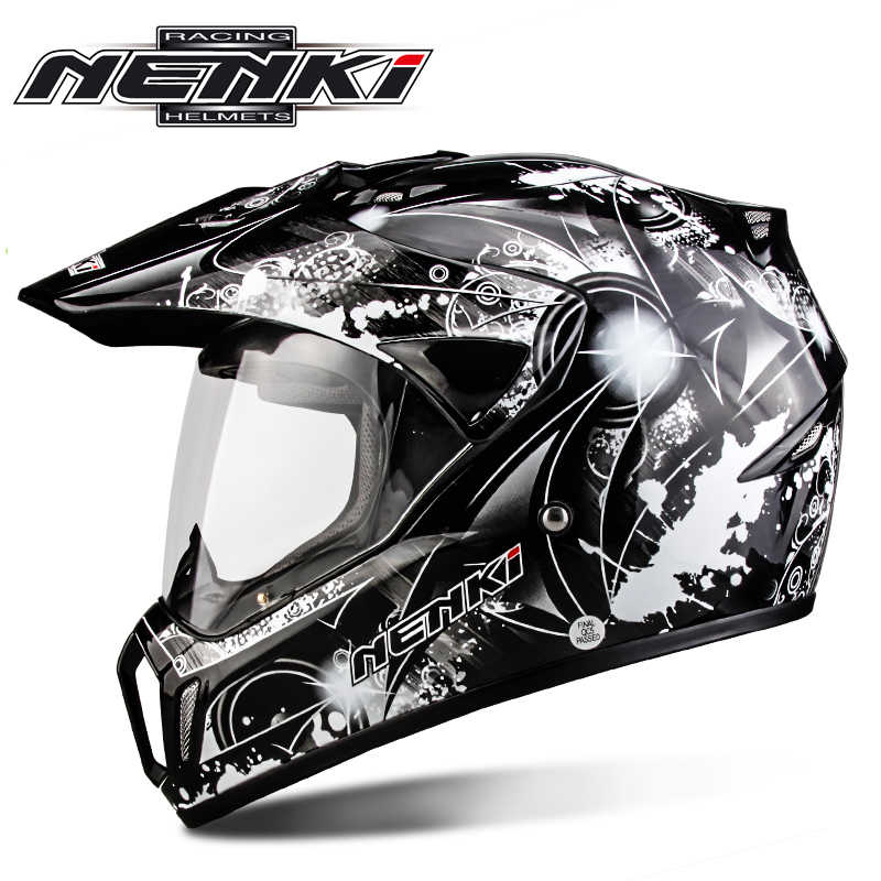 Шолом (мотард) Nenki MX-310, Black White (L)