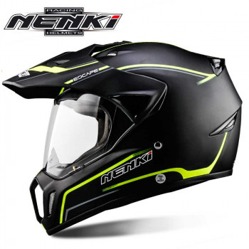 Шолом (мотард) Nenki MX-310, Matte Black Yellow (L)